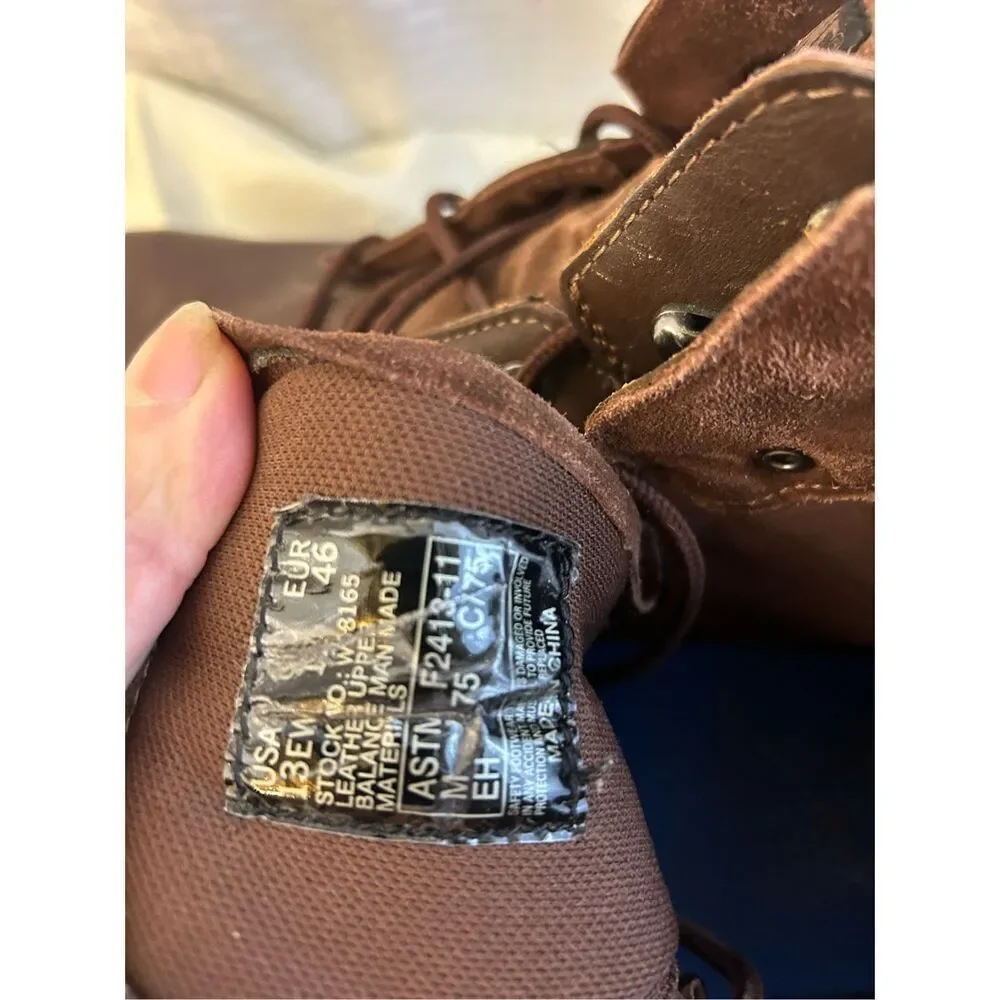 Wolverine mens‎ 13EW EH brown boots toe scuffs